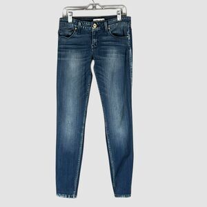 GUESS Power Stretch Skinny Jeans Medium Wash Low Rise Ankle Zip Women’s 26
